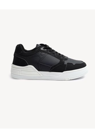 Tenis Monocromáticos De Suela Alta  Para Hombre Negro Seven Seven Seven Seven