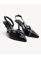 Tacones Slingback Con Cadenilla  Para Mujer Negro Seven Seven de Seven Seven