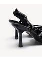 Tacones Slingback Con Cadenilla  Para Mujer Negro Seven Seven de Seven Seven