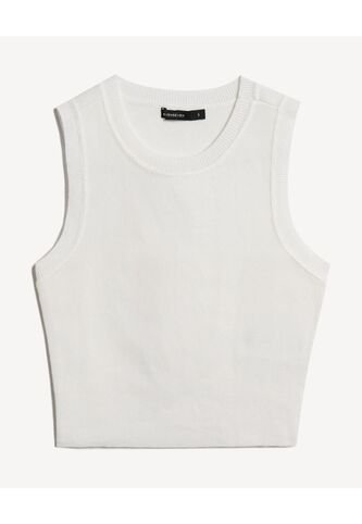 Camiseta Para Mujer Manga Sisa Cuello Redondo Color Hueso Marca Seven Seven #28096419 Seven Seven