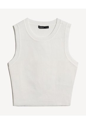 Camiseta Para Mujer Manga Sisa Cuello Redondo Color Hueso Marca Seven Seven #28096419