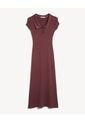 Vestido Para Mujer M/C Largo Color Vino Marca Seven Seven #28171436 de Seven Seven
