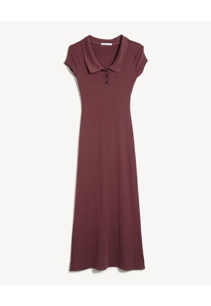 Vestido Para Mujer M/C Largo Color Vino Marca Seven Seven #28171436