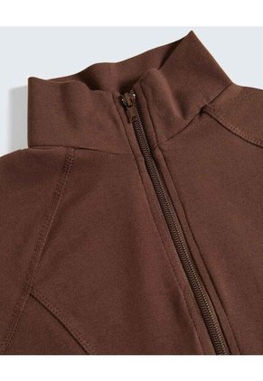 Buzo Para Mujer Zipper Color Cafe Oscuro Marca Seven Seven #28060457