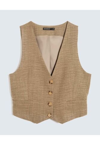 Chaleco Para Mujer  Color Cafe Claro Marca Seven Seven #28250126 Seven Seven