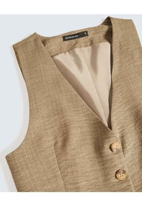 Chaleco Para Mujer  Color Cafe Claro Marca Seven Seven #28250126