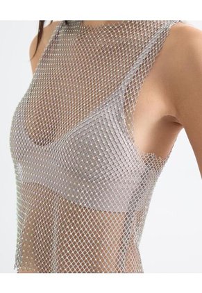 Camiseta Para Mujer Manga Sisa Color Gris  Marca Seven Seven #28096003