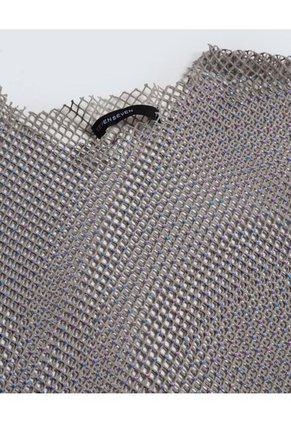 Camiseta Para Mujer Manga Sisa Color Gris  Marca Seven Seven #28096003