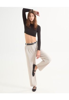 Camiseta Para Mujer Manga Larga Color Negro Marca Seven Seven #28096042