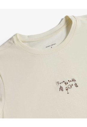 Camiseta Para Mujer Manga Corta Cuello Redondo Color Beige Marca Seven Seven #28096545