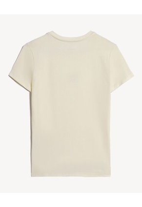 Camiseta Para Mujer Manga Corta Cuello Redondo Color Beige Marca Seven Seven #28096545