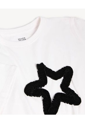 Camiseta Para Mujer Manga Corta Cuello Redondo Color Crudo Marca Seven Seven #28096534