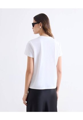 Camiseta Para Mujer Manga Corta Cuello Redondo Color Crudo Marca Seven Seven #28096534