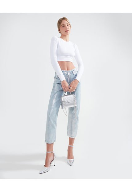 Jean Para Mujer Straight Color Azul Claro Marca Seven Seven #28160825