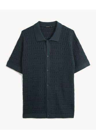 Camisa Para Hombre Manga Corta Sin Bolsillo Cuello Casual M Color Azul Marca Seven Seven #45012174 Seven Seven