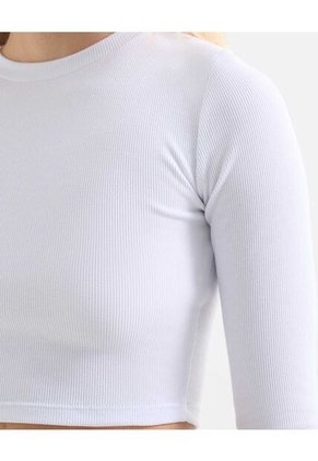 Camiseta Para Mujer Manga Larga Cuello Redondo Color Blanco Marca Seven Seven #28096041