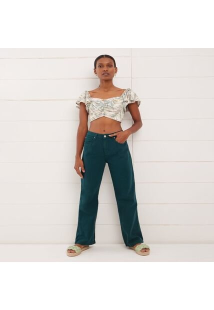 Jean Para Mujer Boot Cut Color Esmeralda Marca Seven Seven #28160774