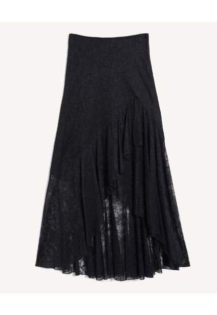 Falda Para Mujer Largo Color Negro Marca Seven Seven #28140961