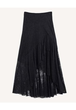 Falda Para Mujer Largo Color Negro Marca Seven Seven #28140961