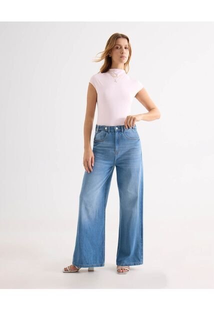 Jean Para Mujer Wide-Leg Color Azul Marca Seven Seven #28160950