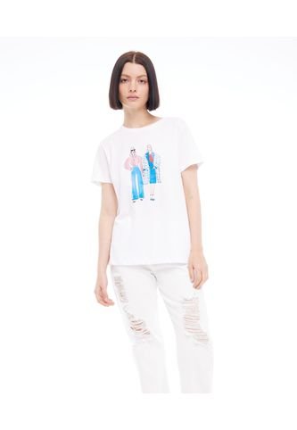 Camiseta Mujer Seven M/C Blanco Algodón Seven Seven