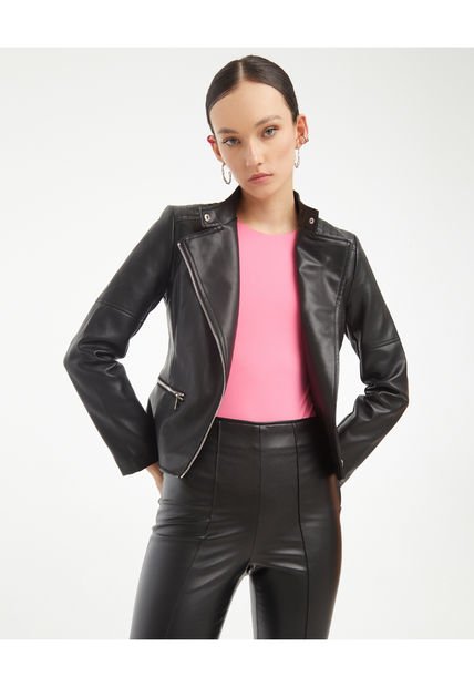 Chaqueta Para Mujer Pu Color Negro Marca Seven Seven #28080645