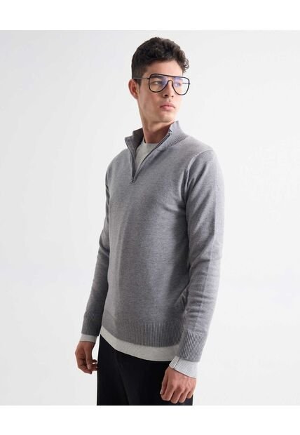 Saco Para Hombre Cuello Alto O Cuello Tortuga Color Gris Marca Seven Seven #45330245
