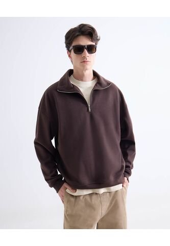 Buzo  Para Hombre Cuello Alto O Cuello Tortuga Color Café Marca Seven Seven #45060724 Seven Seven