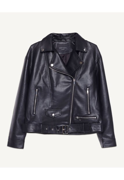 Chaqueta Para Mujer Pu Color Negro Marca Seven Seven #28080884