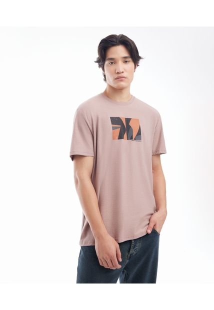 Camiseta Hombre Seven M/C Rosa Algodón