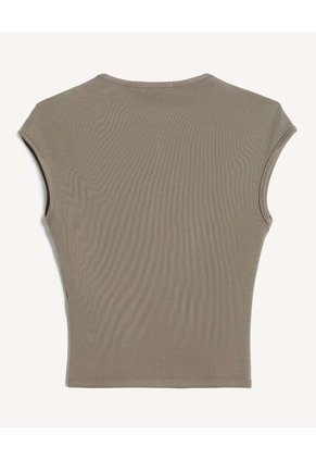 Camiseta Para Mujer Manga Corta Cuello V Color Verde Marca Seven Seven #28096510