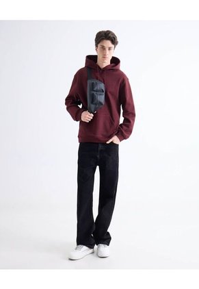 Buzo  Para Hombre Hoodie Color Vino Marca Seven Seven #45060727