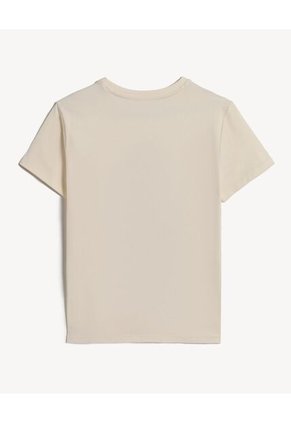 Camiseta Para Mujer Manga Corta Cuello Redondo Color Beige Marca Seven Seven #28096536