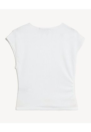 Camiseta  Para Mujer Manga Corta Cuello Redondo Color Blanco Marca Seven Seven #28099048