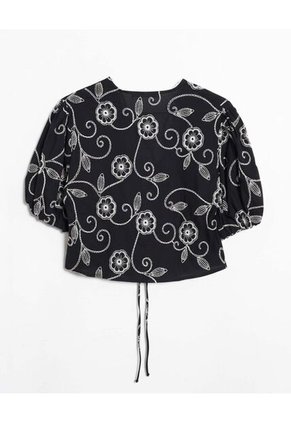 Blusa  Para Mujer Manga Corta Color Negro Marca Seven Seven #28124150