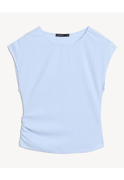 Camiseta  Para Mujer Manga Corta Cuello Redondo Color Celeste Marca Seven Seven #28099048