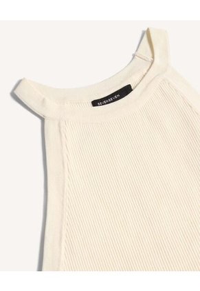 Camiseta Para Mujer Manga Sisa Cuello Redondo Color Marfil Marca Seven Seven #28096422