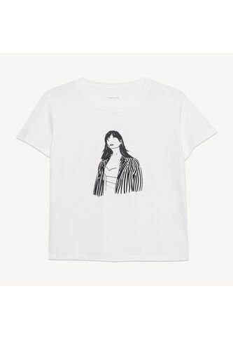 Camiseta Para Mujer Manga Corta Color Marfil Marca Seven Seven #28095702 Seven Seven