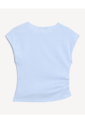 Camiseta  Para Mujer Manga Corta Cuello Redondo Color Celeste Marca Seven Seven #28099048