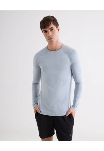 Camiseta  Para Hombre Manga Larga Cuello Redondo Color Gris Marca Seven Seven #45092802 Seven Seven