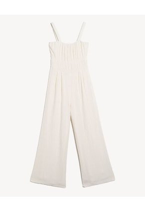 Enterizo  Para Mujer Manga Sisa Color Crema Marca Seven Seven #28320451