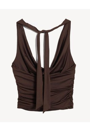 Camiseta Para Mujer Manga Sisa Moda Color Café Marca Seven Seven #28096634