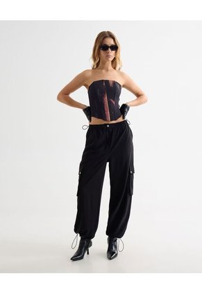 Camiseta  Para Mujer Straple Color Negro Marca Seven Seven #28096299