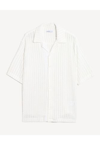 Camisa  Para Hombre Manga Corta Sin Bolsillo Cuello R Color Blanco Marca Seven Seven #45012253 Seven Seven