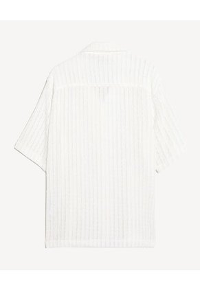 Camisa  Para Hombre Manga Corta Sin Bolsillo Cuello R Color Blanco Marca Seven Seven #45012253