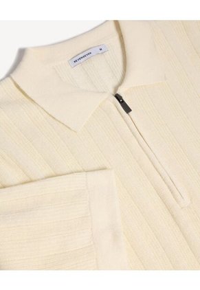 Polo Para Hombre Cuello Tejido Sin Bolsillo Color Crudo Marca Seven Seven #45110901