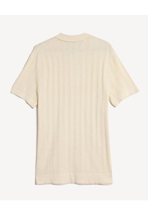 Polo Para Hombre Cuello Tejido Sin Bolsillo Color Crudo Marca Seven Seven #45110901