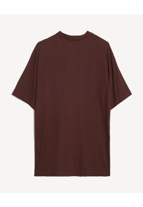 Camisa  Para Hombre Manga Corta Sin Bolsillo Cuello C Color Café Marca Seven Seven #45012233