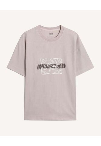 Camiseta  Para Hombre Manga Corta Cuello Redondo Color Taupe Marca Seven Seven #45092857 Seven Seven