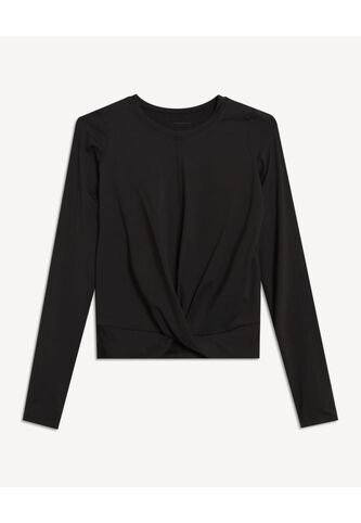 Camiseta  Para Mujer Manga Larga Cuello Redondo Color Negro Marca Seven Seven #28096501 Seven Seven